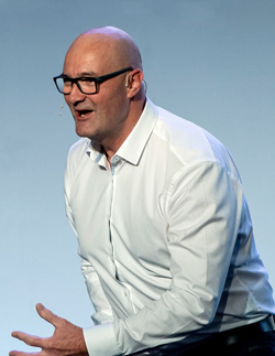 Adrian Webster on stage